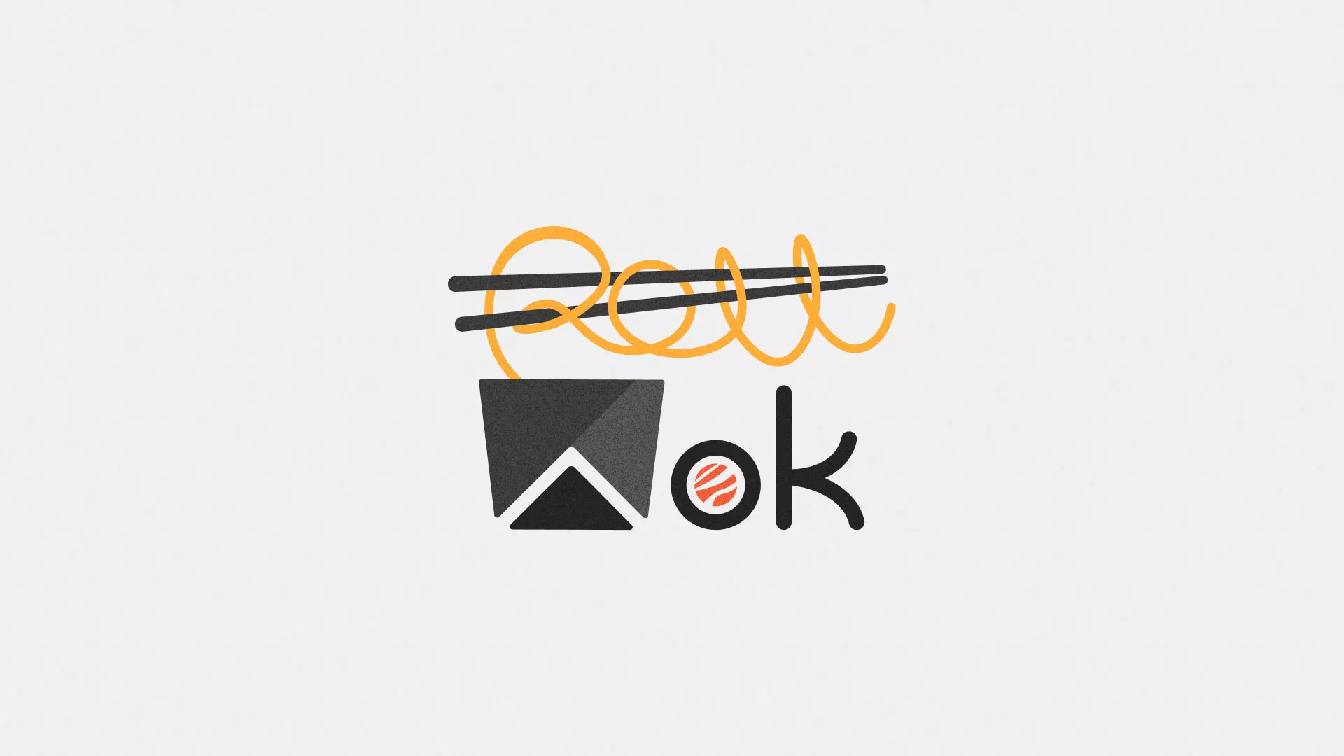 Разработка логотипа суши-бара «Roll Wok Club» в Устюжне